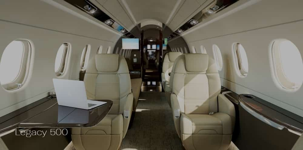 Embraer Legacy 500 private jet chartering