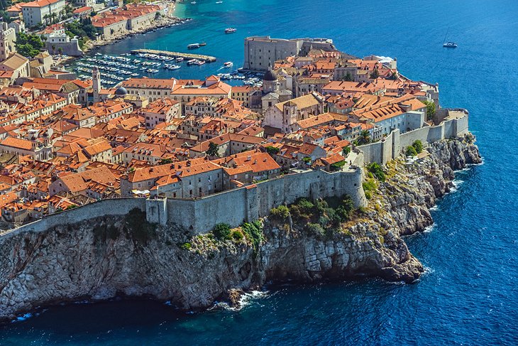 The old city walls of Dubrovnik