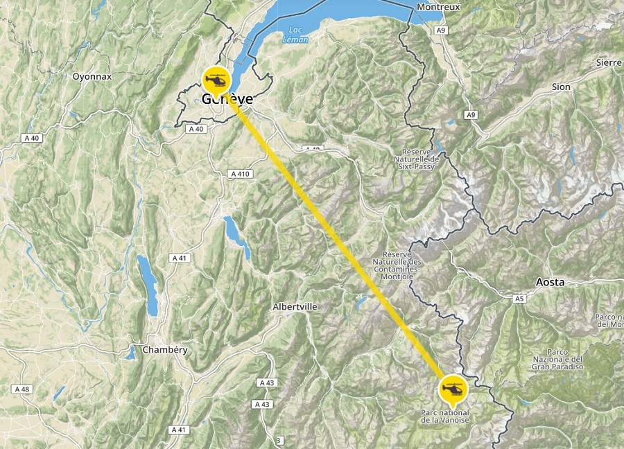Geneva to Val disere private helicopter transfer service Geneva to Val disere private helicopter transfer service