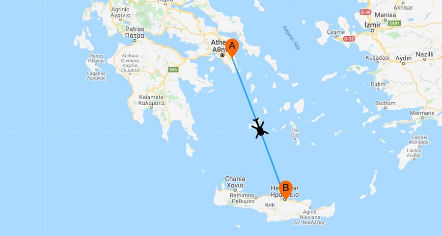 Athens to Heraklion helicopter flight transfer - VIP charter services