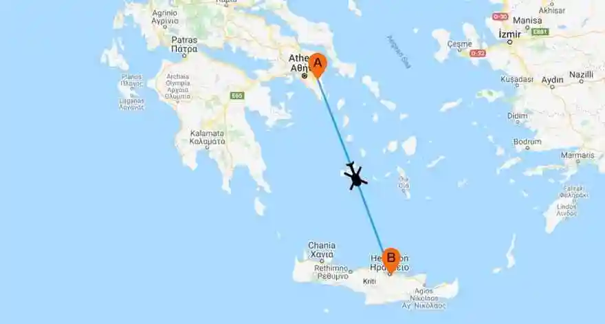 Athens to Heraklion (Crete) helicopter transfer - VIP charter services
