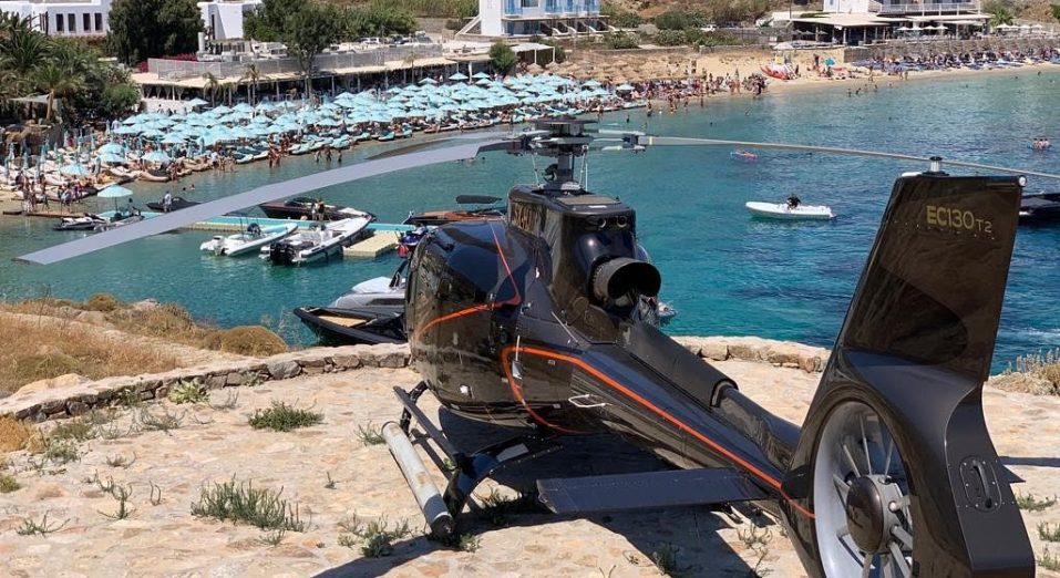 Mykonos to Santorini private helicopter charter - VIP flights