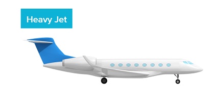 Heavy jet charter between Rhodes and Santorini