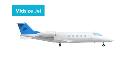 Midsize jet charter between Rhodes and Santorini