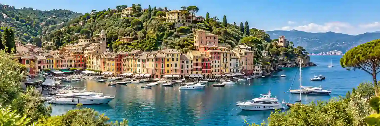 Portofino harbour on the Italian Riviera
