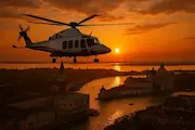 Charter a private helicopter transfer in Venice
