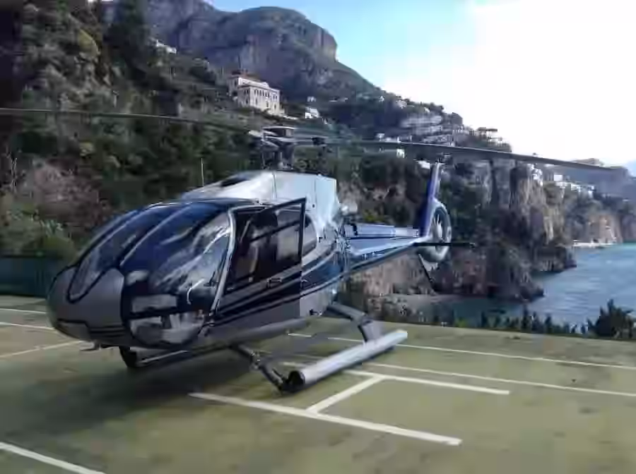 Anacapri helicopter departure for Rome
