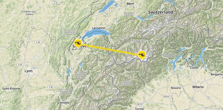  Geneva to Zermatt private helicopter charter service