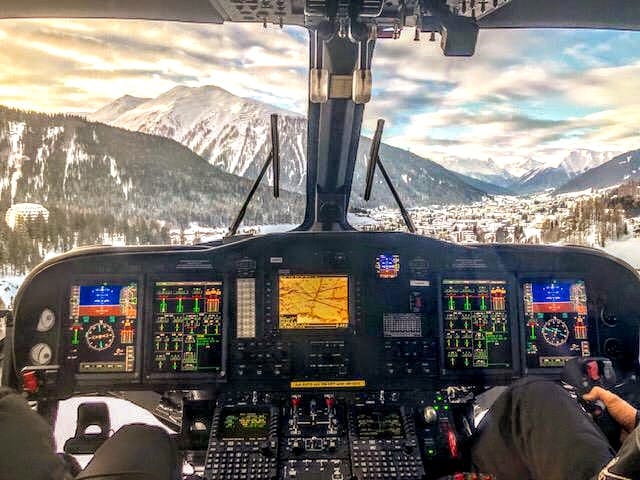 St. Moritz helicopter flight service in Switzerland