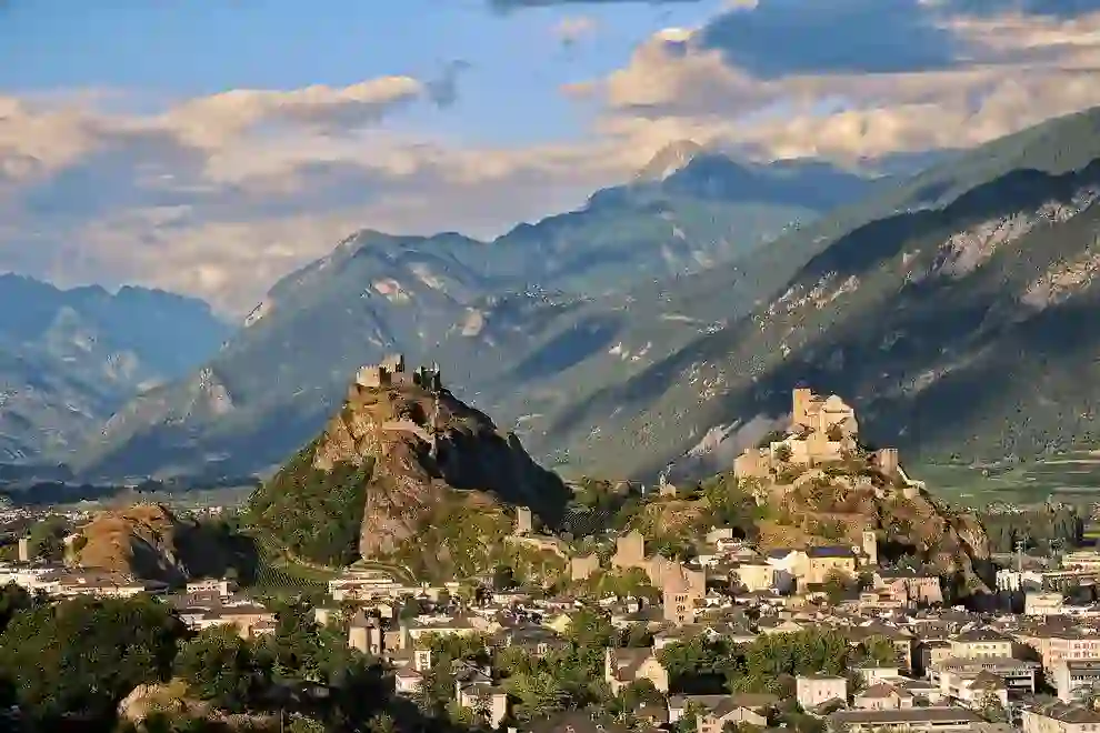 Sion helicopter transfer route network