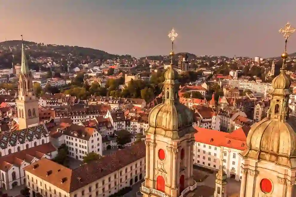 St. Gallen helicopter transfer route network